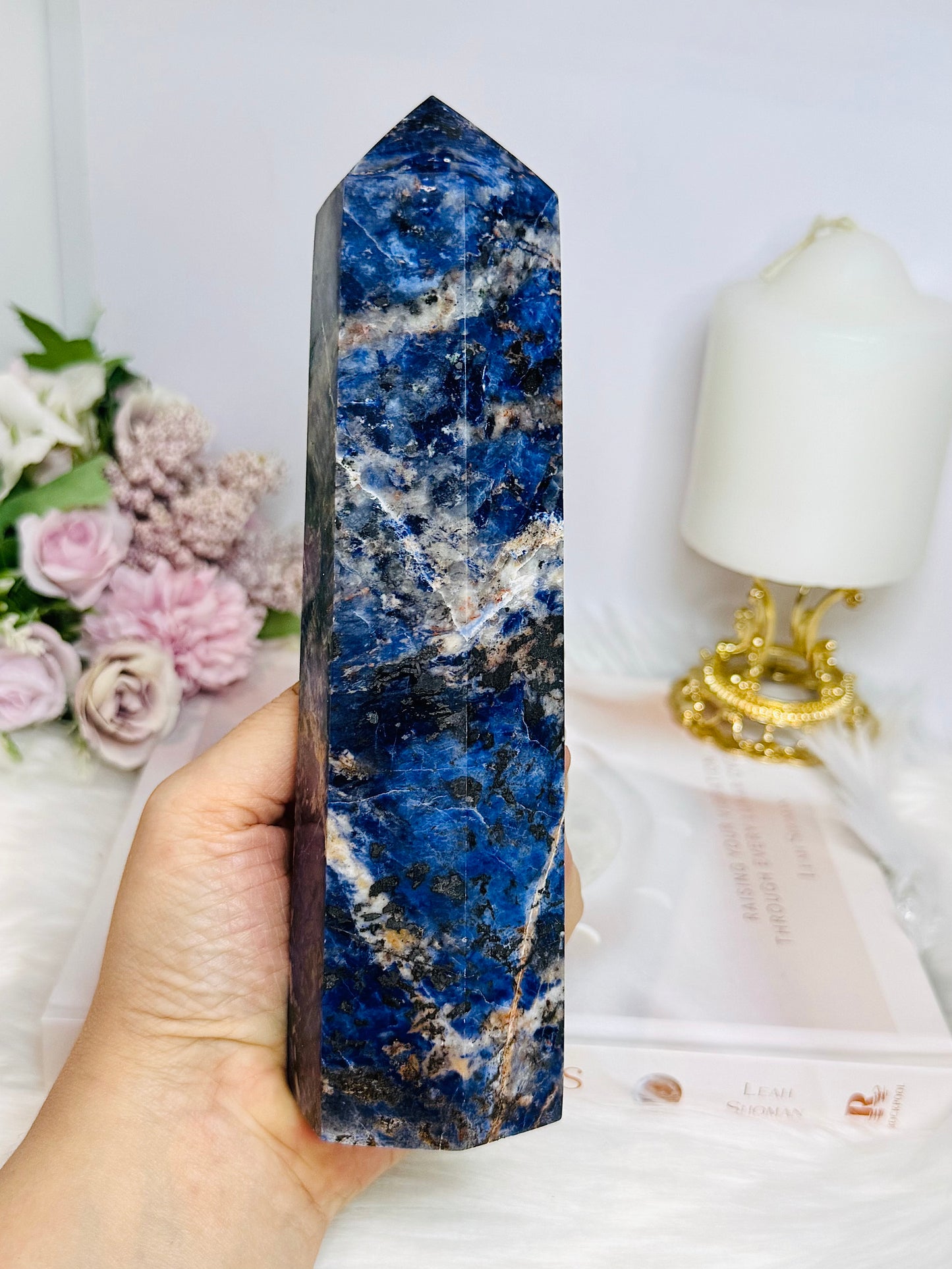Large Sunset Sodalite Chunky Tower 19cm 753g