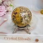 Leopard Skin Jasper Sphere on Stand 237g