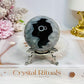 Black Agate Sphere on Stand 267g