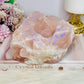 Large Chunky 1.2KG 14cm Angel Aura Rose Quartz Candle Holder