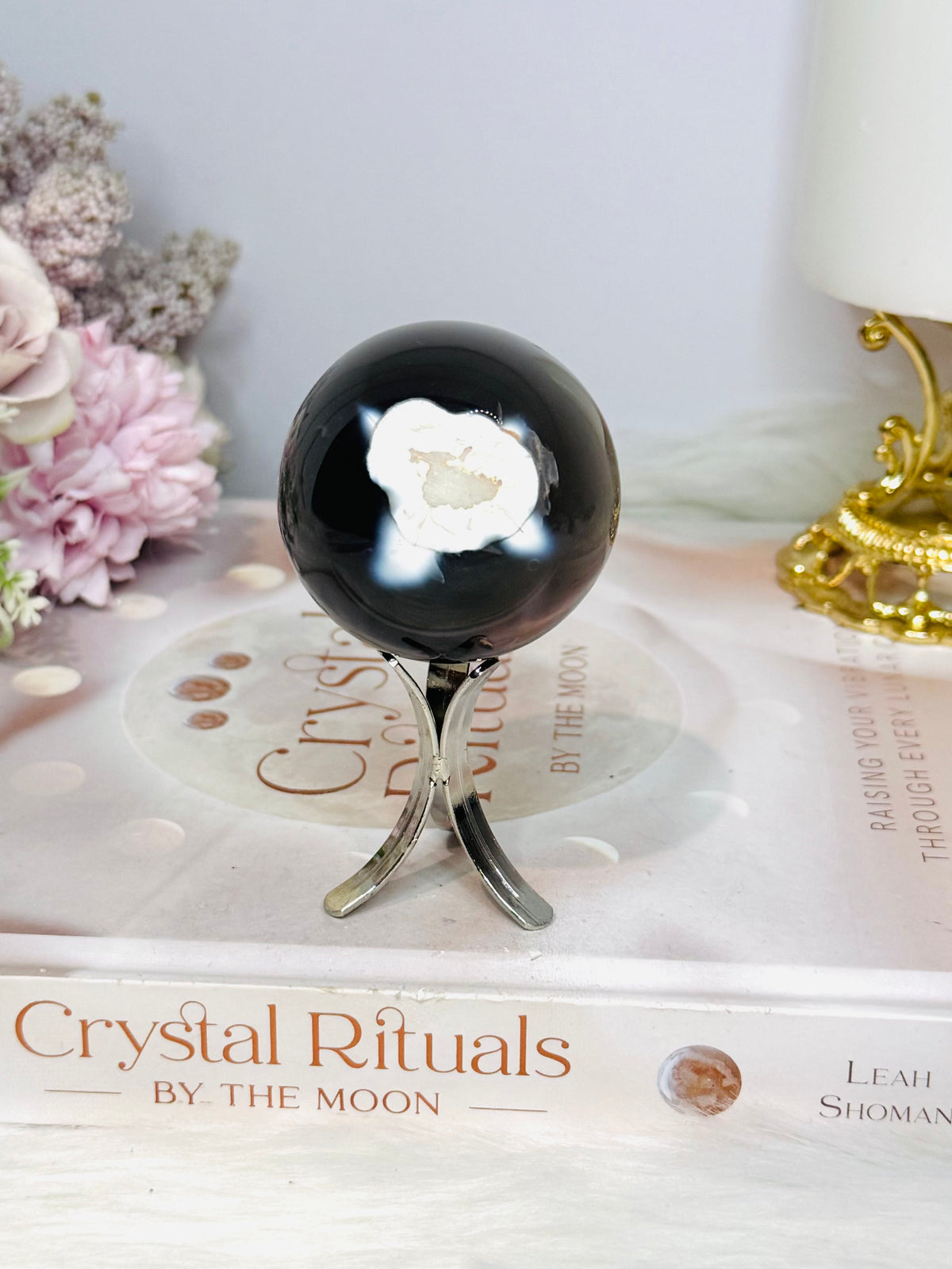 Orca Agate Sphere On Stand 143g