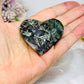 Moss Agate Carved Heart