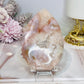 Druzy Flower Agate Flame on Stand 11cm