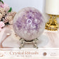 Large High Grade Purple Agate Sphere on Stand 851g