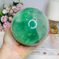 Large Green Fluorite Sphere on Stand 1.45KG