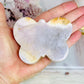 Pink Amethyst Chunky Carved Butterfly 8cm