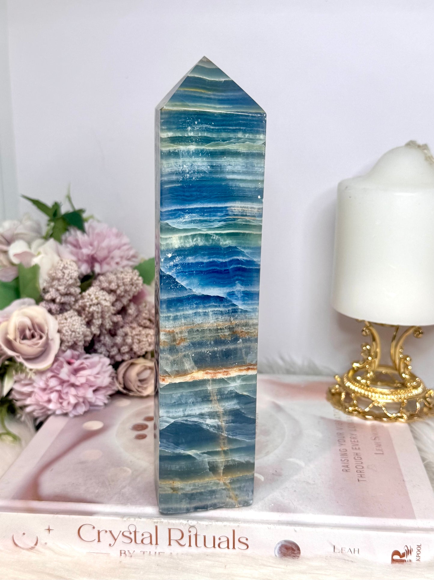 Large Blue Onyx Generator | Tower 20cm 761g