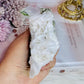 Natural White Rose Calcite Specimen 9cm