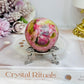 Thulite Sphere with Epidote 208g On Stand