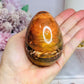 Large Polychrome Jasper Egg on Stand 296g