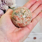 Gorgeous Natural Unakite Set ~ Sphere on Stand & Tower 9.5cm