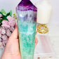 Spectacular Large Incredible Chunky Fluorite Obelisk | Tower 19cm 768grams Full Of Stunning Rainbows