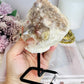Large Natural Pink Lithium Cluster on Stand 15cm 482g