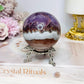 Large Crazy Lace Agate Sphere on Stand 378g