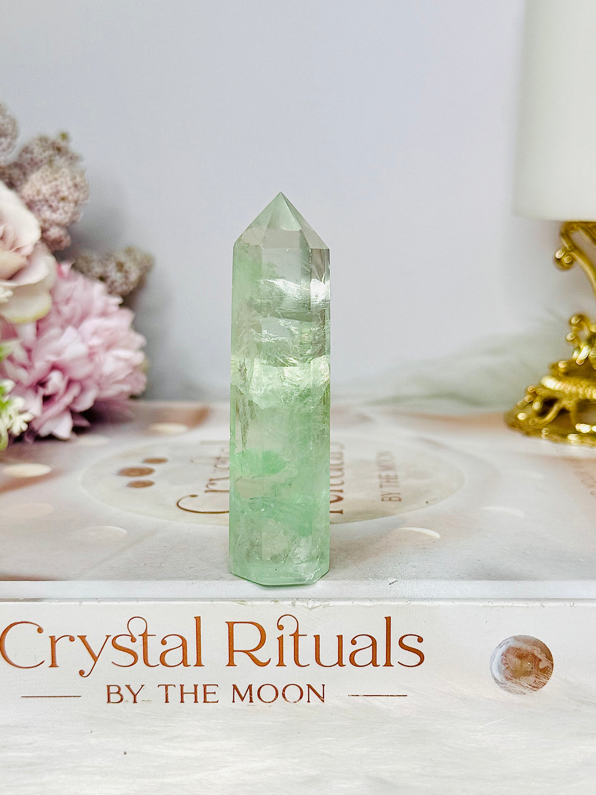 High Grade Green Fluorite Tower 7cm