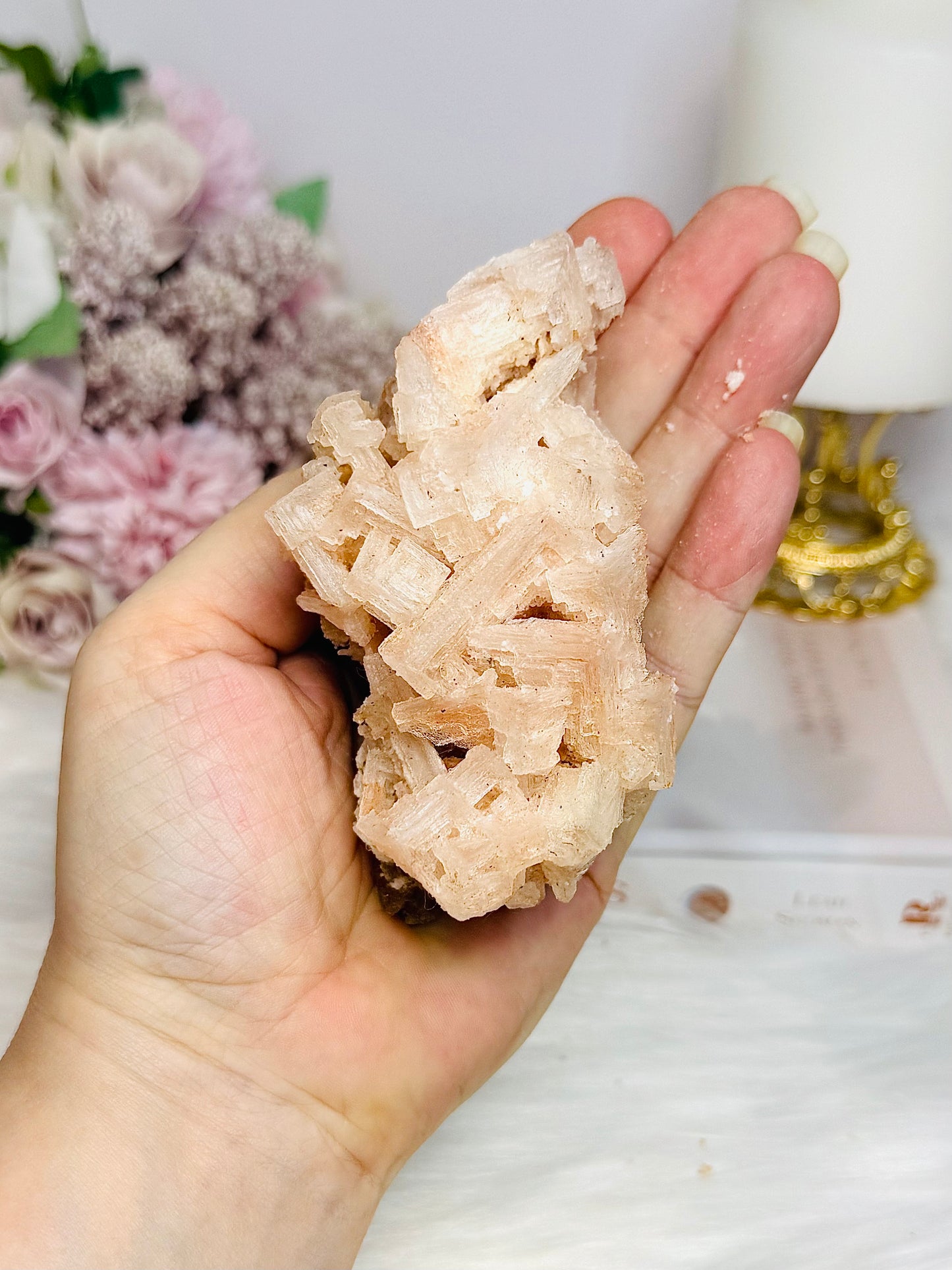 Natural Pink Halite Specimen 10cm 142g From USA