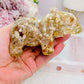 Stunning Resin Filled Flower Agate Elephant 11cm