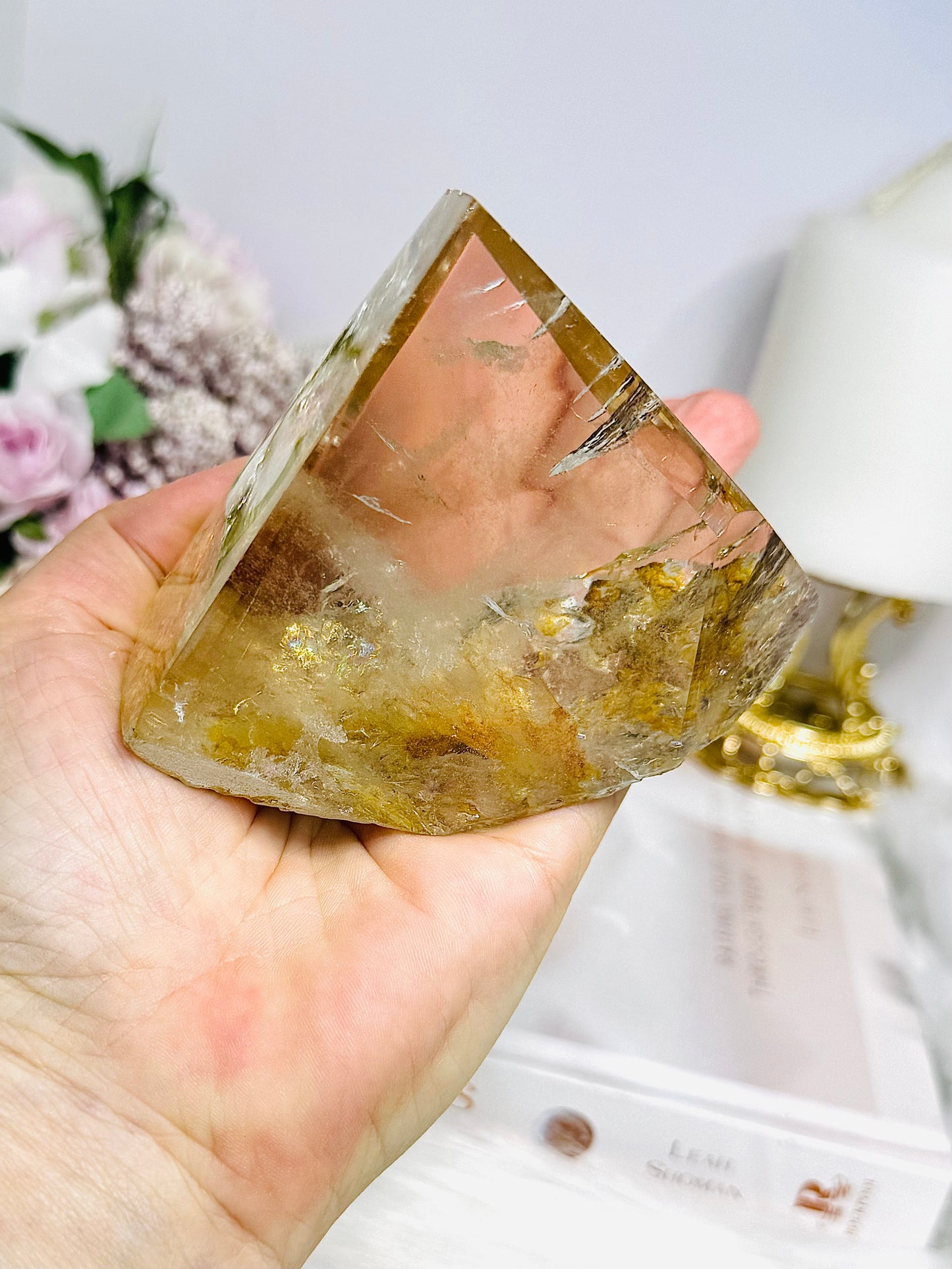 Natural Golden Healer Quartz Polished Freeform 10cm 421g