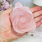 Large Rose Quartz Carved Rose 10cm