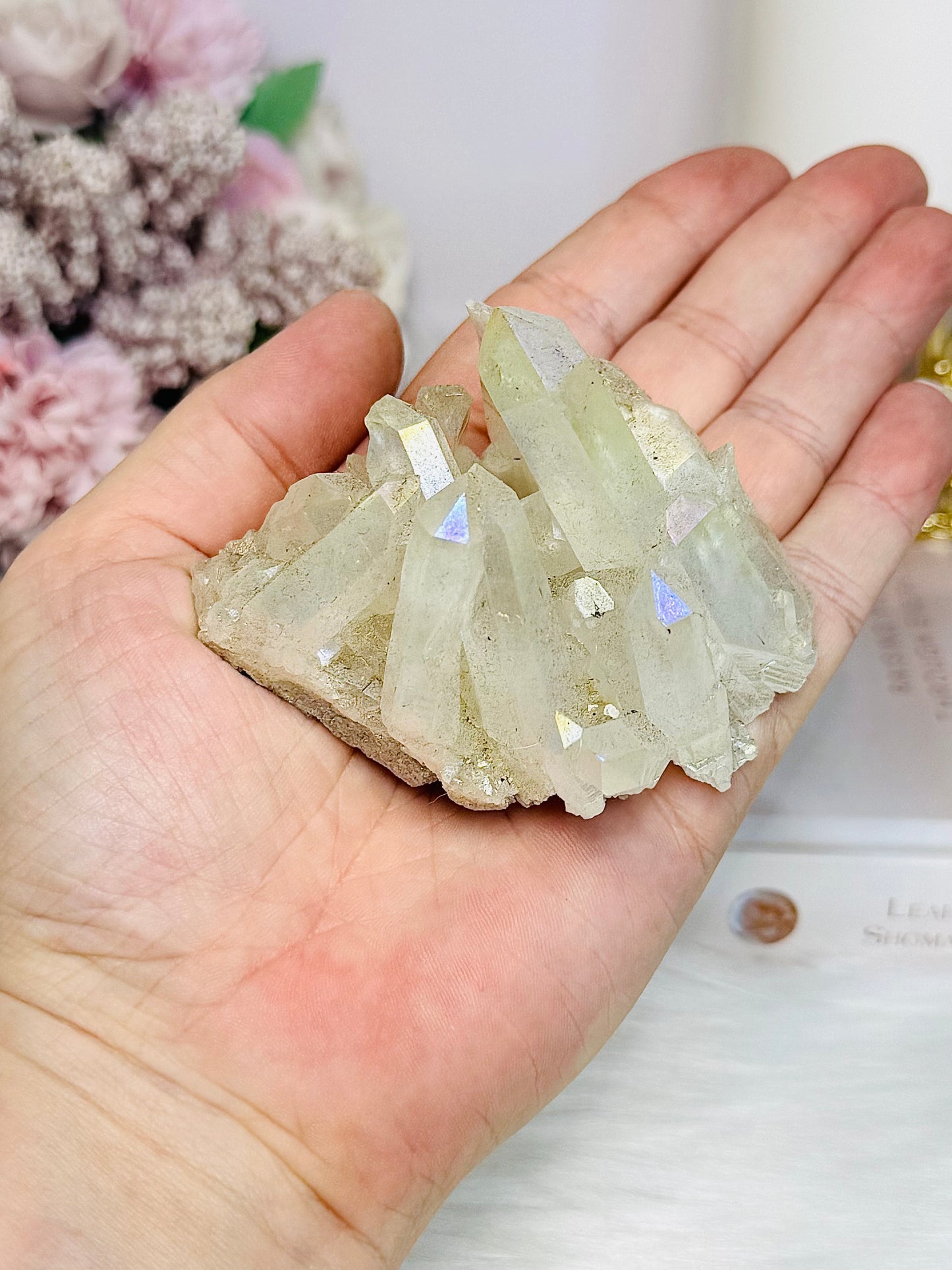 Angel Aura Clear Quartz Cluster 127g