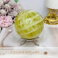 Large Citrine Sphere (heat treated) On Stand 552g