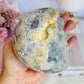 Huge Divine Natural Blue Celestite Druzy Geode | Sphere on Stand 1.65KG