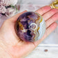 Amethyst X Agate High Grade Sphere on Stand 355grams