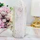 Large 15cm Chunky 558gram White Druzy Agate Tower