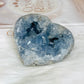 Blue Celestite Druzy Heart 8.5cm 534g