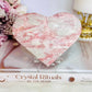 Gorgeous Large Natural Pink Opal Carved Heart On Stand 12cm