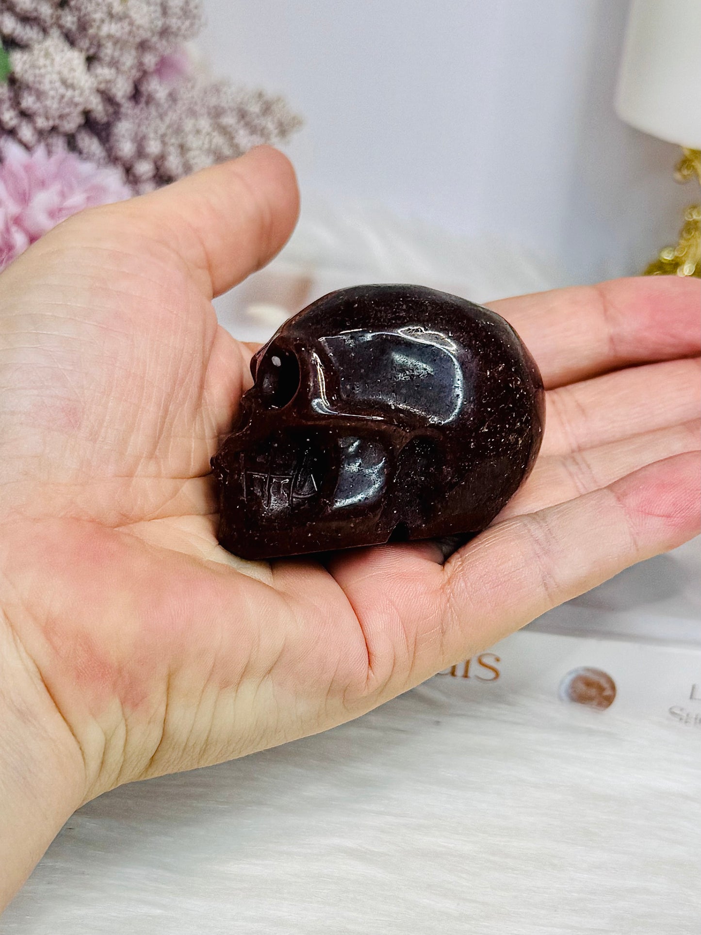 Strawberry Quartz Skull 6cm