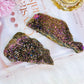 Set of 2 Aura Druzy Sphalerite Slabs