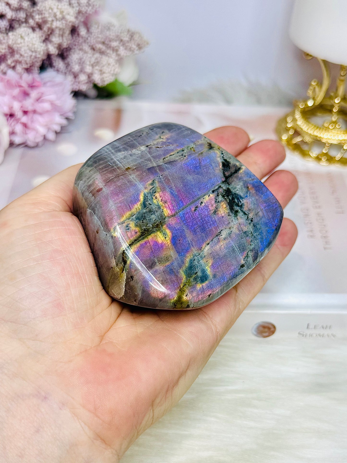 Pink & Purple Flash Labradorite Freeform 320g 7cm