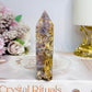 Druzy Lilac Agate Tower 9cm