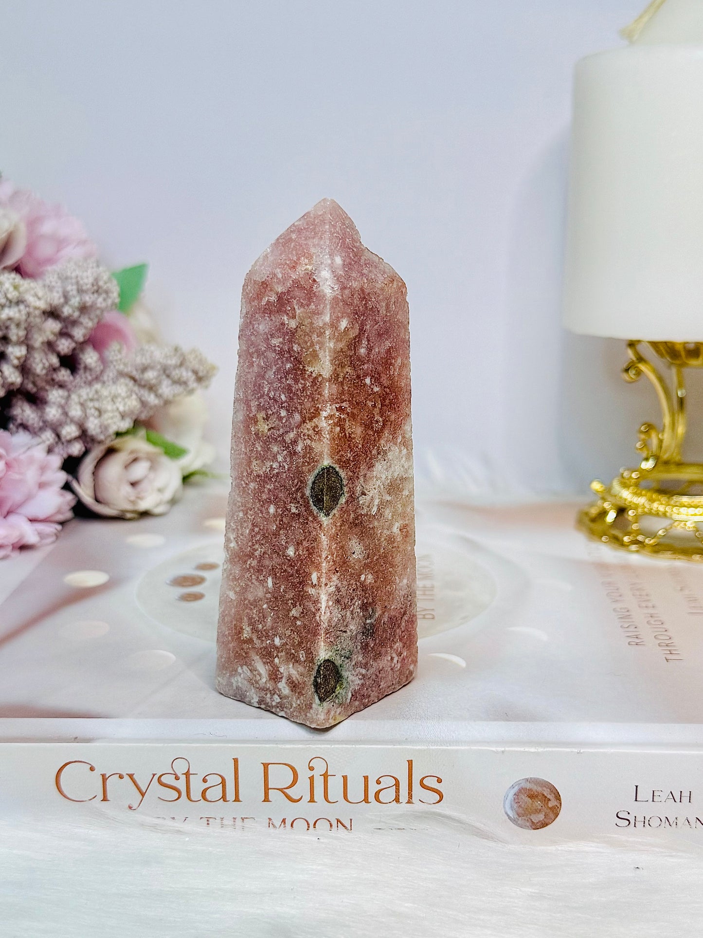 Pink Amethyst Druzy Tower | Obelisk 10.5cm