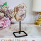 Druzy Pink Amethyst Geode On Stand 10cm