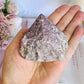 Beautiful Natural Lepidolite | Purple Mica Rough Chunky Tower | Point