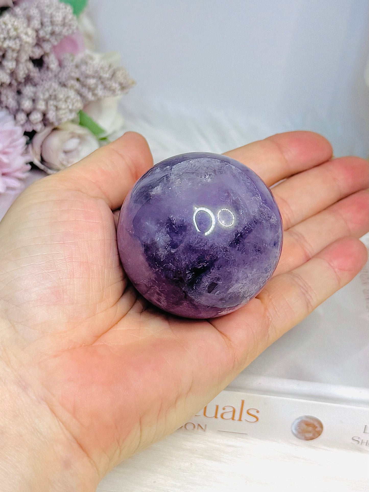 High Grade Amethyst Sphere on Stand 212g