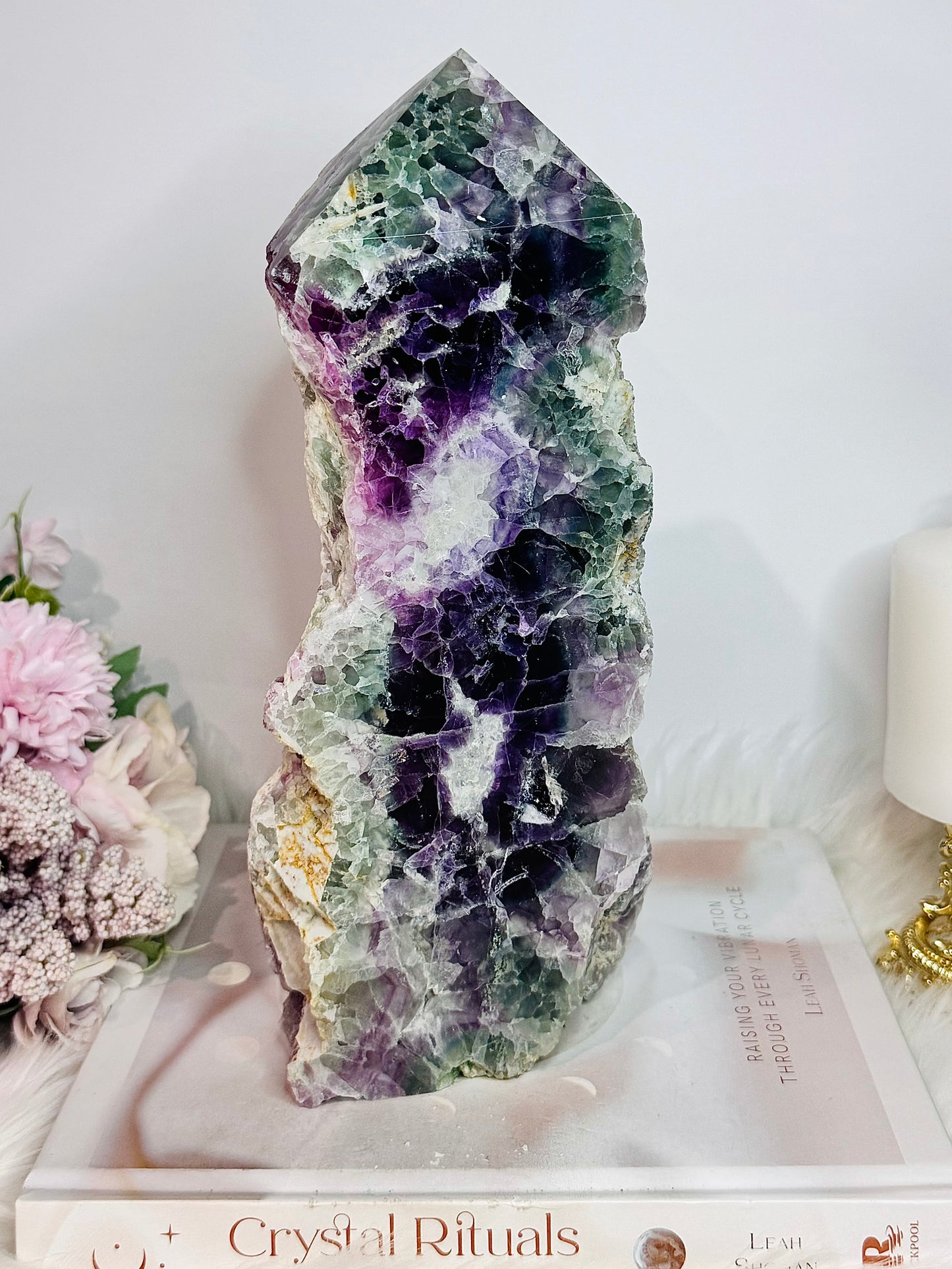 WOW!!! Huge 25cm Natural Rainbow Fluorite Tower | Freeform 2.38KG