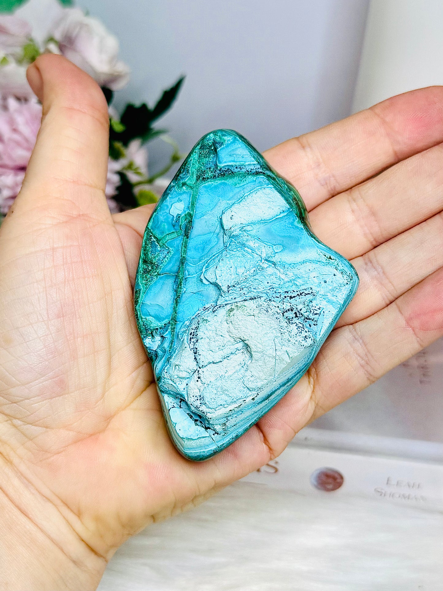 Large Malachite | Chrysocolla Polished Natural Freeform 8.5cm 172g