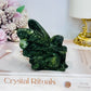 Green Jade Sitting Fairy Carving 8cm