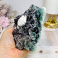 Fluorite Chunky Specimen with Matrix on Stand 711g