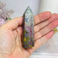 Rare Ruby In Blue Apatite Tower (UV Reactive) 8cm