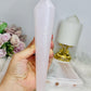 Mangano Calcite Large Wand | Tower (UV Reactive) 21cm On Stand