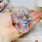 Angel Aura Rose Quartz Filigree Skull 8.5cm 349g