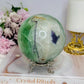Large Green Fluorite Sphere on Stand 1.45KG