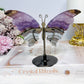 Crazy Lace Amethyst Wings on Stand 11cm