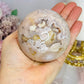 Large Flower Agate Sphere on Stand 500g