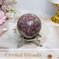 Pink Tourmaline Sphere on Stand 212g