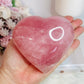 Fabulous Large Chunky High Grade Dark Pink Rose Quartz Carved Heart 698grams 10cm